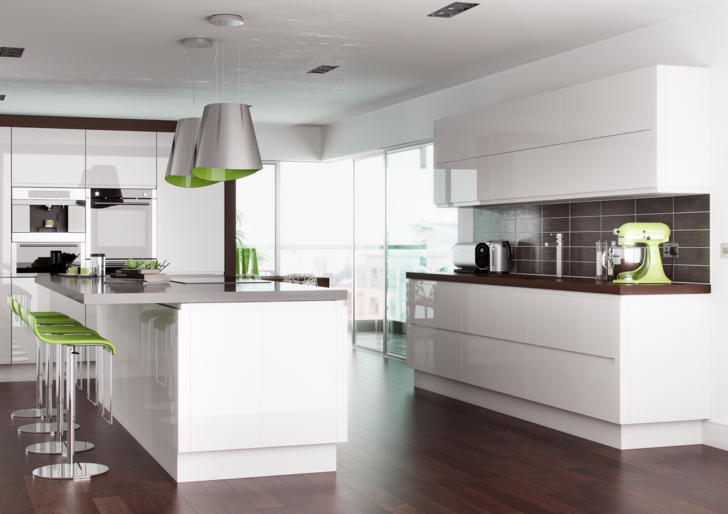 Handleless Gloss Kitchen doors
